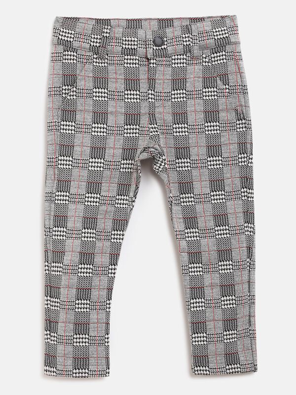Boys Long Trousers -Check Pattern image number 0